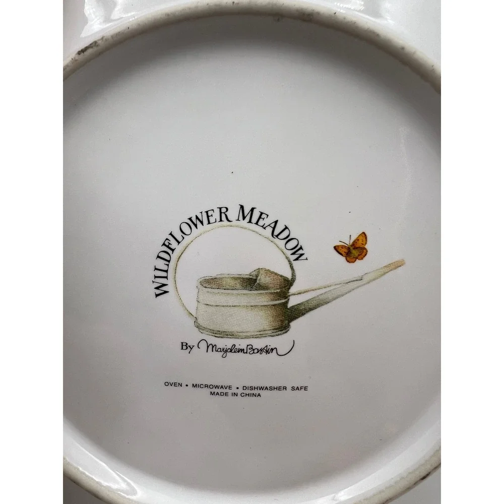 Marjolein Bastin Wildflower Meadow Salad Dessert Plates Set of 2 Bird Nature 8